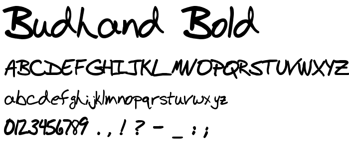 BudHand Bold font